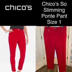 Chico’s So Slimming Red Pants
